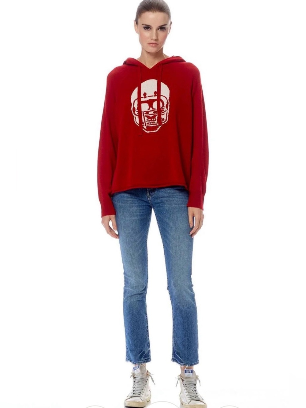 Skull Cashmere Football Skill Hoodie